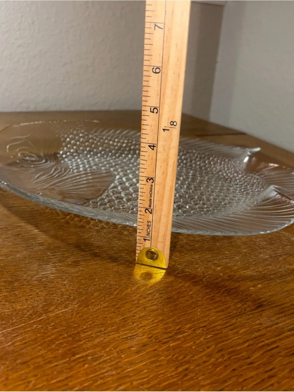 Clear Glass Fish-Shaped Serving Platter - Transparent